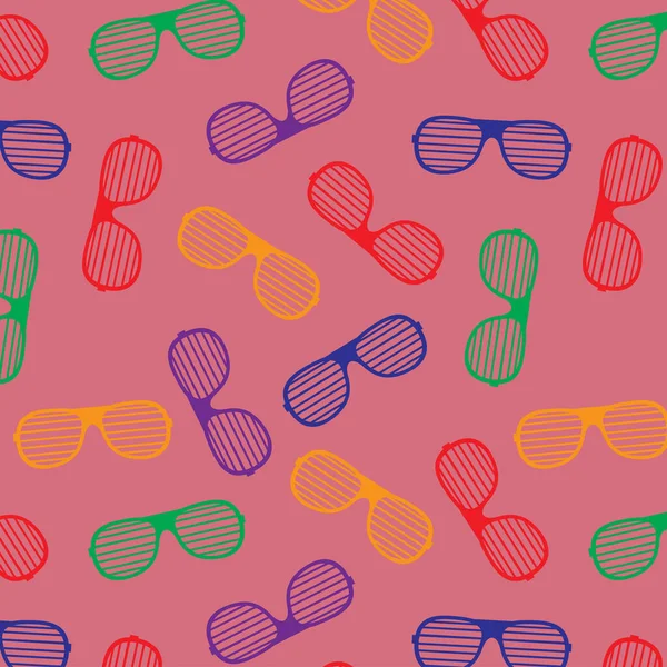 Coole Sonnenbrille Mit Nahtlosem Muster Für Modedesign Textilien Kleidung Druck — Stockvektor