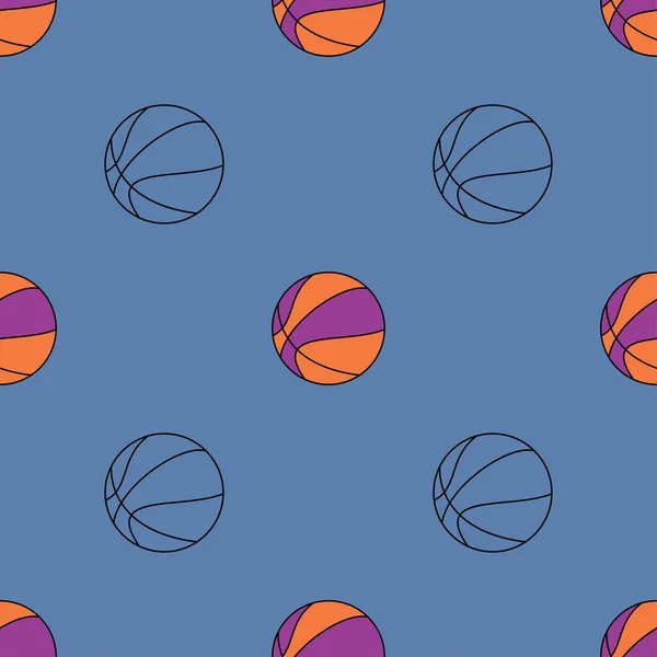 seamless basket ball pattern. endless sports vector illustration for backdrop, printing, etc.