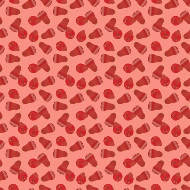 Pembe arka planda kusursuz bir Java elması ya da kırmızı guava deseni. Java meyvesi..