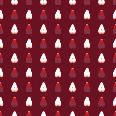 Kestane renginde kusursuz bir Java elması ya da kırmızı guava deseni. Java meyvesi..