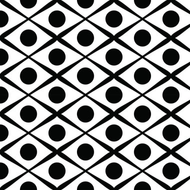 Doğrusal, pürüzsüz vektör deseni ve polka noktaları. Geometrik desen tekrarlanıyor. modern stil vektör illüstrasyonu.