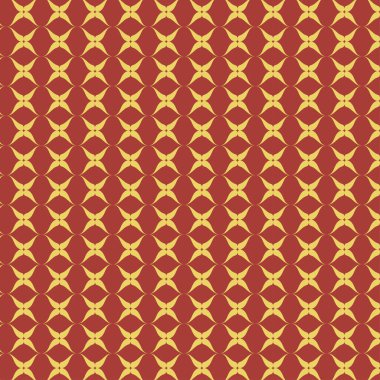Sarı ve kırmızı dokuda modern, kusursuz vektör deseni. tekrarlanan geometrik doku.