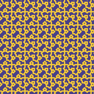 mavi ve sarı dokuda tek renkli, kusursuz, soyut geometrik desen..