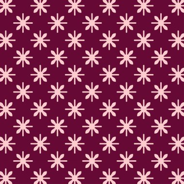 Tek renkli arka planda kusursuz soyut desen. Kestane ve beyaz dokularda geometrik süslemeli vektör deseni.
