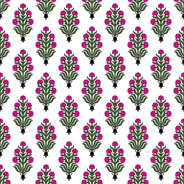 Floraler Hintergrund Nahtloses Muster Mit Floralen Motiven Schöne Illustration Rosa — Stockvektor