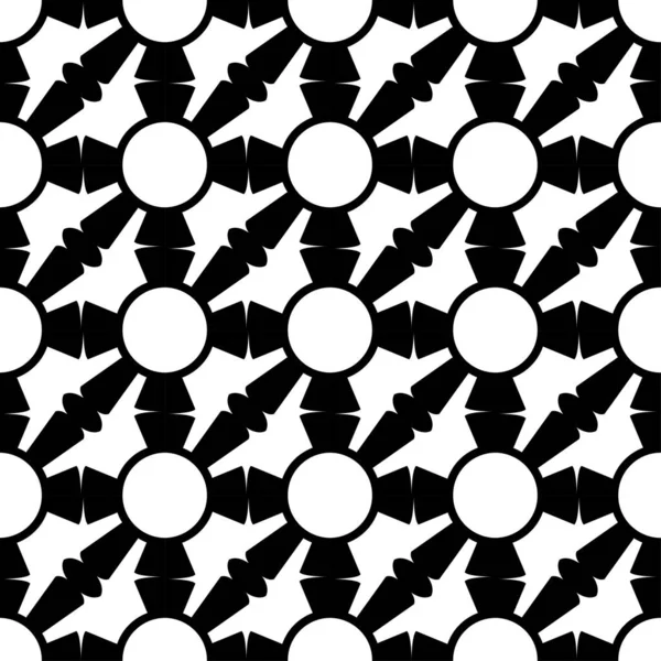 Abstraktní Bezešvé Monochromatické Ilustrace Síťovině Černobílé Barvě Vzor Pro Tisk — Stockový vektor