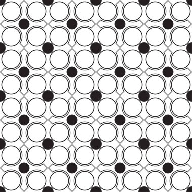 Büyük qua trefolil kalıpsız kalıpsız desen tasarımı dolu ve boş daireler.