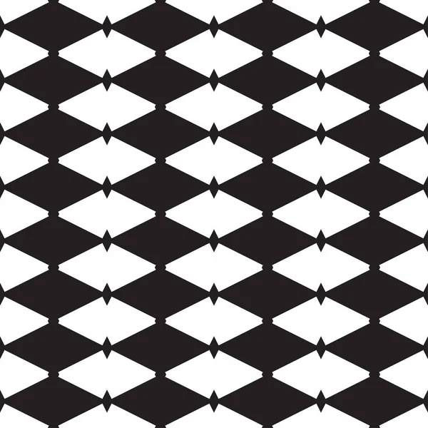 Черно Белая Бесшовная Геометрическая Текстура Фона Ромба — стоковый вектор