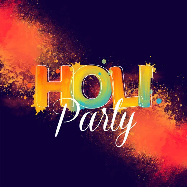Indisches Fest Der Farben Holi Party Design Mit Buntem Puder — Stockvektor