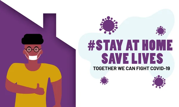 Plz Stay Home Lives Social Media Campaign Coronavirus Prevention — Stock Photo, Image