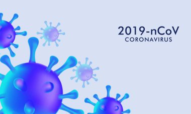 Roman Coronavirus (2019-nCov). Virüs Covid 19-NCP. Coronavirüs gribi arka plan ve salgın.