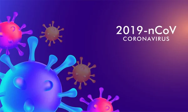 Koronawirusy Tło Grypy Ogniska Koronawirus 2019 Ncov Ilustracja Koncepcji Epidemiologii — Wektor stockowy