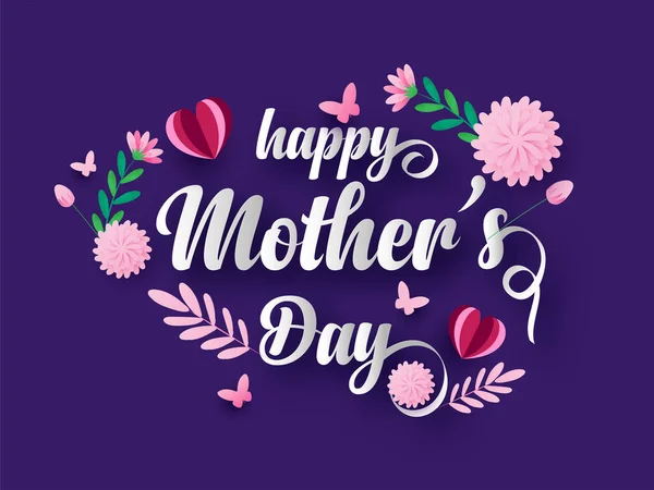 Ilustracja Pięknej Kaligrafii Okazji Dnia Matki Szczęśliwego Dnia Matki — Wektor stockowy