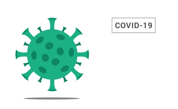 Vektorová Ilustrace Infekce Covid Izolované Bílém Pozadí Koncept Koronaviru — Stockový vektor