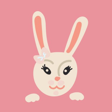 Fiyonklu şirin Paskalya tavşanı. 