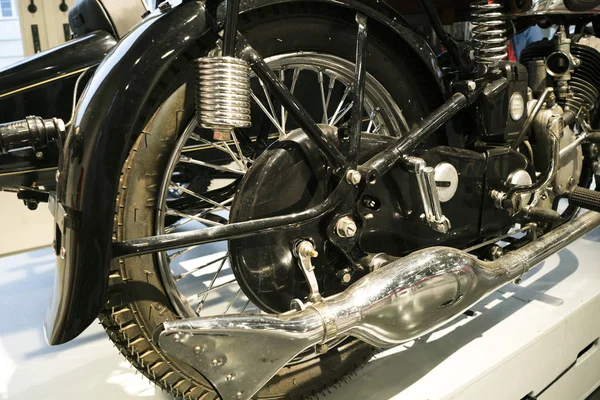 Rear Wheel Spokes Vintage Motorcycle — Stock Photo, Image