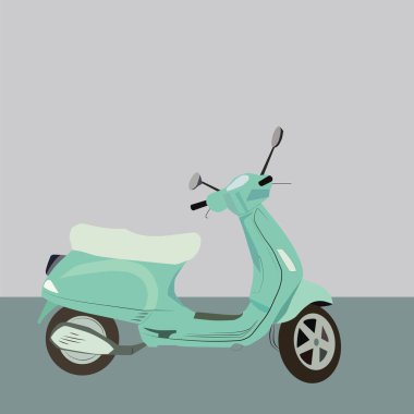 yeşil motosiklet küçük konforlu ulaşım