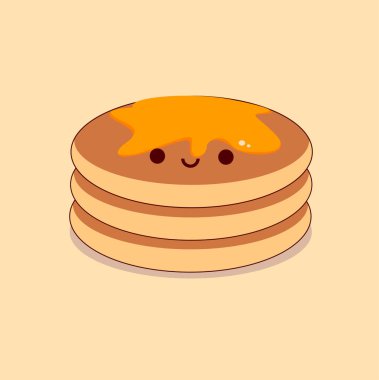 gözleme vektör illüstrasyonunun çizgi film karakteri