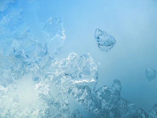 Ледяной узор за зимним стеклом Лицензионные Стоковые Фото