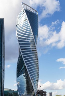 Moskova şehrinin gökdelenleri (Moskova Uluslararası İş Merkezi