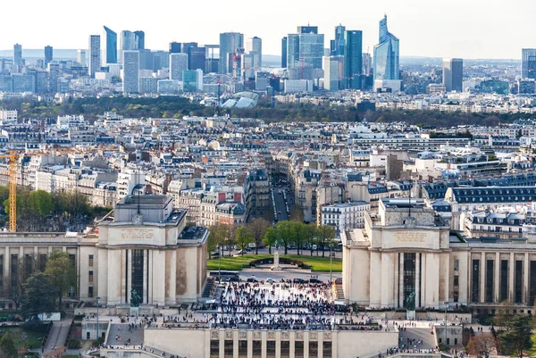 Blick Auf Den Palais Chaillot Und Das Moderne Geschäftsviertel Von — Stockfoto