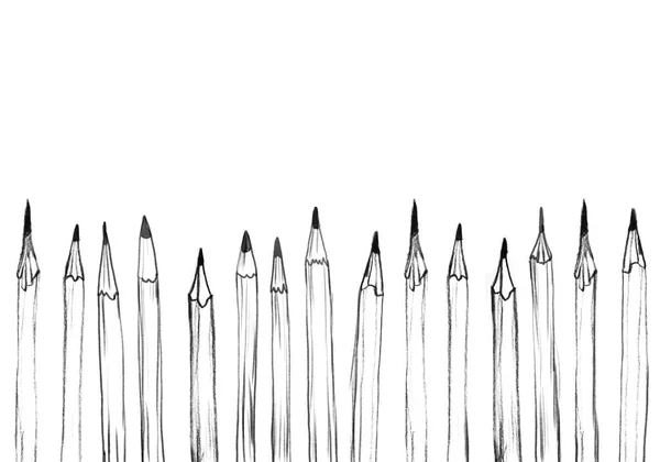 Zökkenőmentes Határ Színes Ceruzákkal Szövegkeret Vagy Egyéb Kialakítás — Stock Fotó
