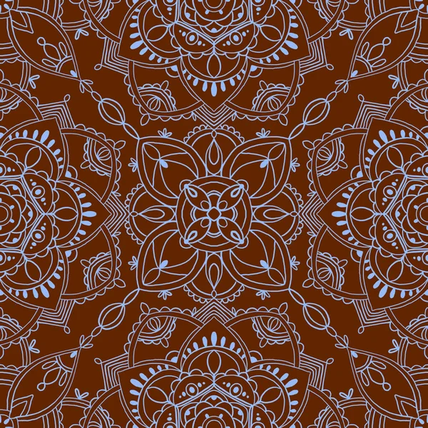 Boho Modello Senza Soluzione Continuità Mandala Disegnato Mano Modello Etnico — Foto Stock