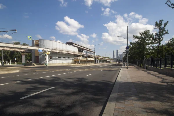 Monorail Stop Overlooking Vdnh Moscow — Stock Photo, Image