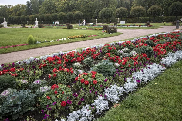 Sonbahar. Kont Sheremetyevfkh 'in Kuskovo parkındaki arazisinin manzarası. Moskova