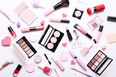 Makyaj için kadın aksesuarları. Güzellik konsepti. 