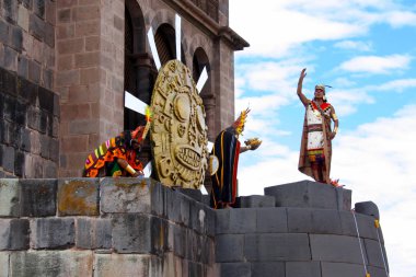 Inti Raymi festival, Cusco, Coricanhca, Peru clipart