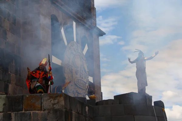 Inti Raymi Festival Cusco Coricanhca Peru — Fotografia de Stock