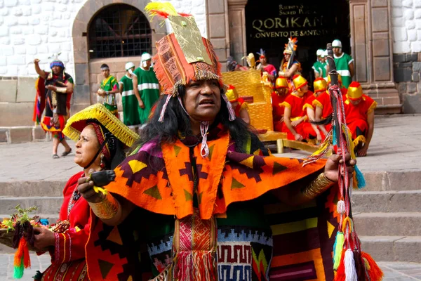 Inti Raymi Festival Cusco Coricanhca Peru — Stockfoto