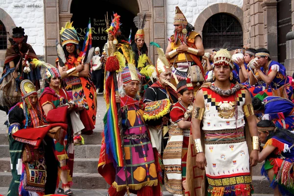 Festival Inti Raymi Cusco Coricanhca Peru — Stock fotografie