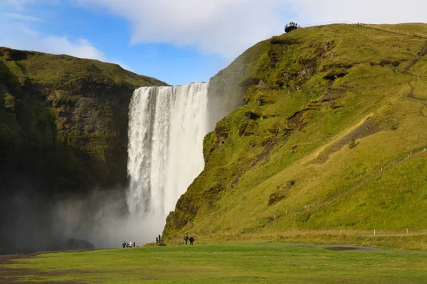 Autumn Iceland Skogafoss Waterfall — Stock Photo, Image