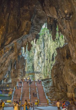 Cuala Lumpur 'dan uzak olmayan büyük Batu mağaraları içinde, Malezya