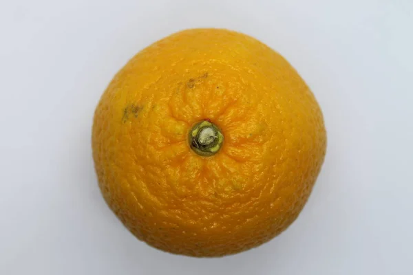 Beyaz arka plan görünümlü bir turuncu Mandarin..