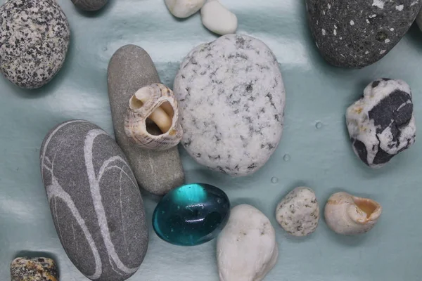 İç tasarım için deniz çakıl taşları.