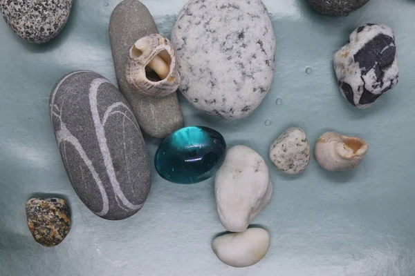Mořské Oblázky Kameny Pro Design Interiéru — Stock fotografie