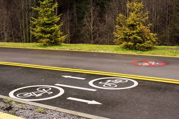 Yol bisiklet doğa ile çevrili — Stok fotoğraf