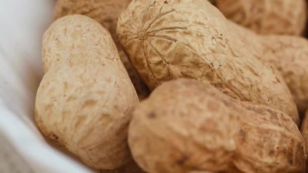 Energy Balls Step Step Recipe Inshell Peanuts White Bowl Macro — 비디오