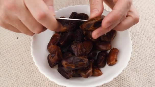 Bolas Energía Cocción Paso Paso Recetas Fecha Cámara Lenta Manos — Vídeo de stock