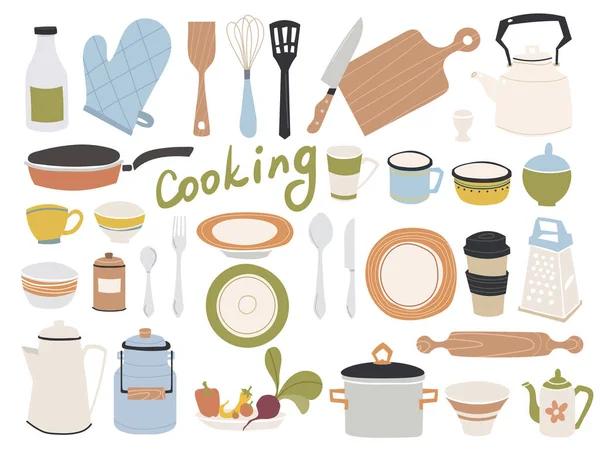 Mutfak karalama vektör simgeleri