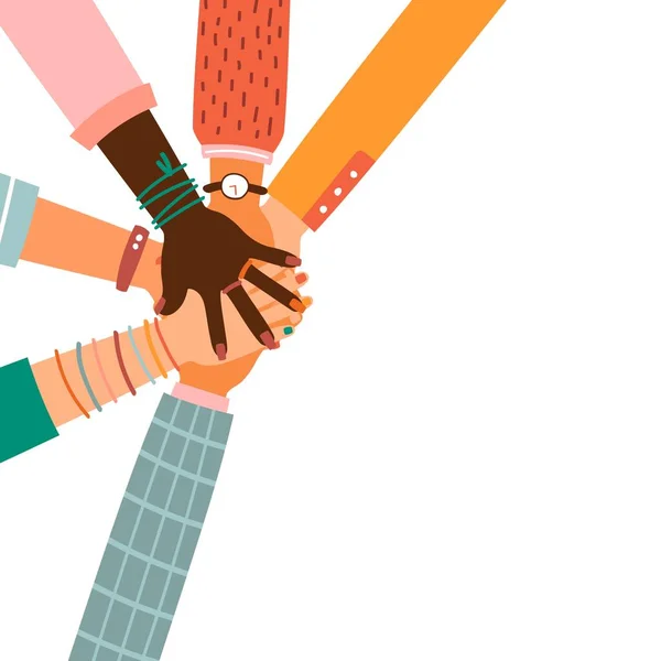 El ele tutuşun. Farklı ırklar el kaldırsın..