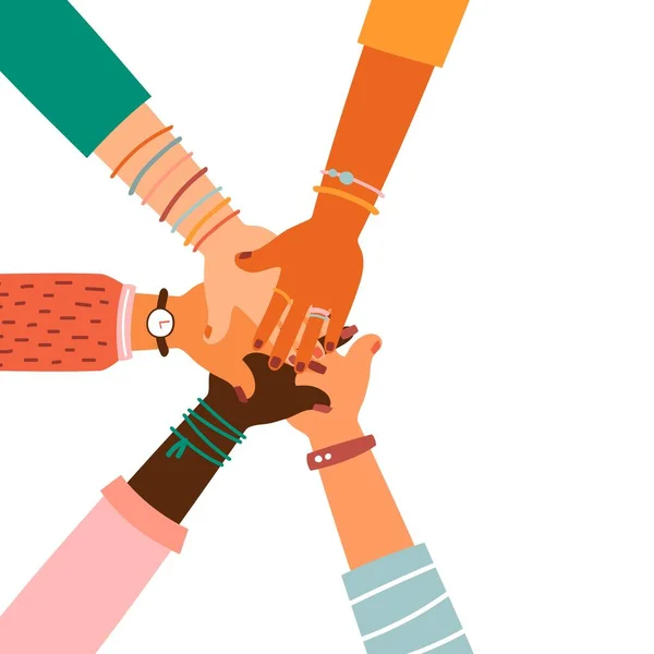 El ele tutuşun. Farklı ırklar el kaldırsın..