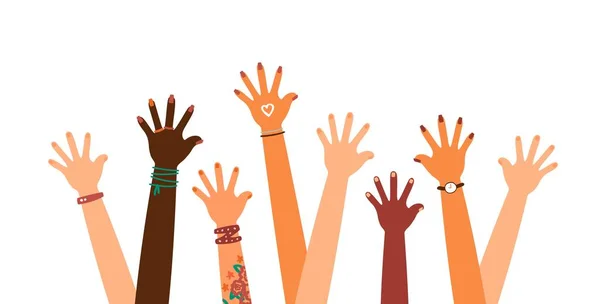 Renkli eller ayarlandı, vektör illüstrasyonu