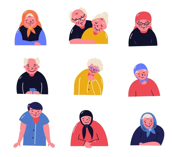 Bir grup yaşlı insan bir arada duruyor..