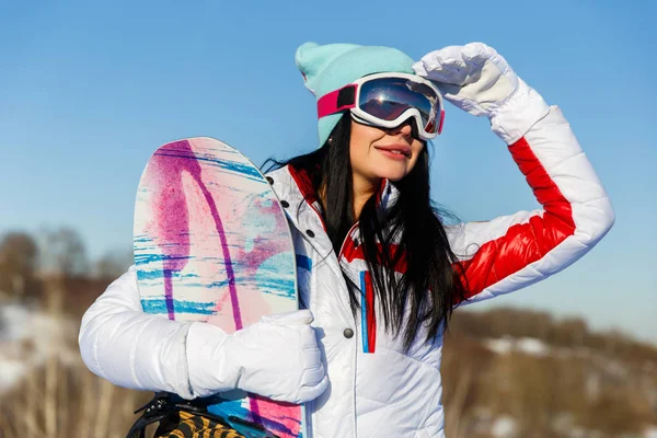 Barna és snowboard szemüveg — Stock Fotó