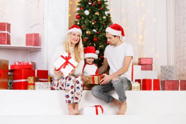 Yeni yıl yeni yıl'ta aile fotoğrafı