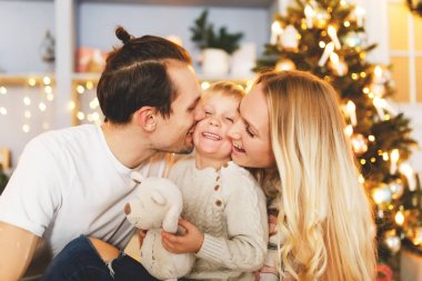Güzel aile Noel iç